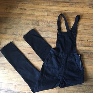 Black madewell skinny overalls